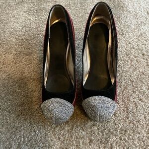 Sparkly Black and Red Women's Heels